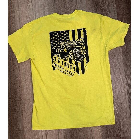 Trinity swamp rats 4wheeeler atv bright yellow tshirt size men’s medium - Picture 1 of 4